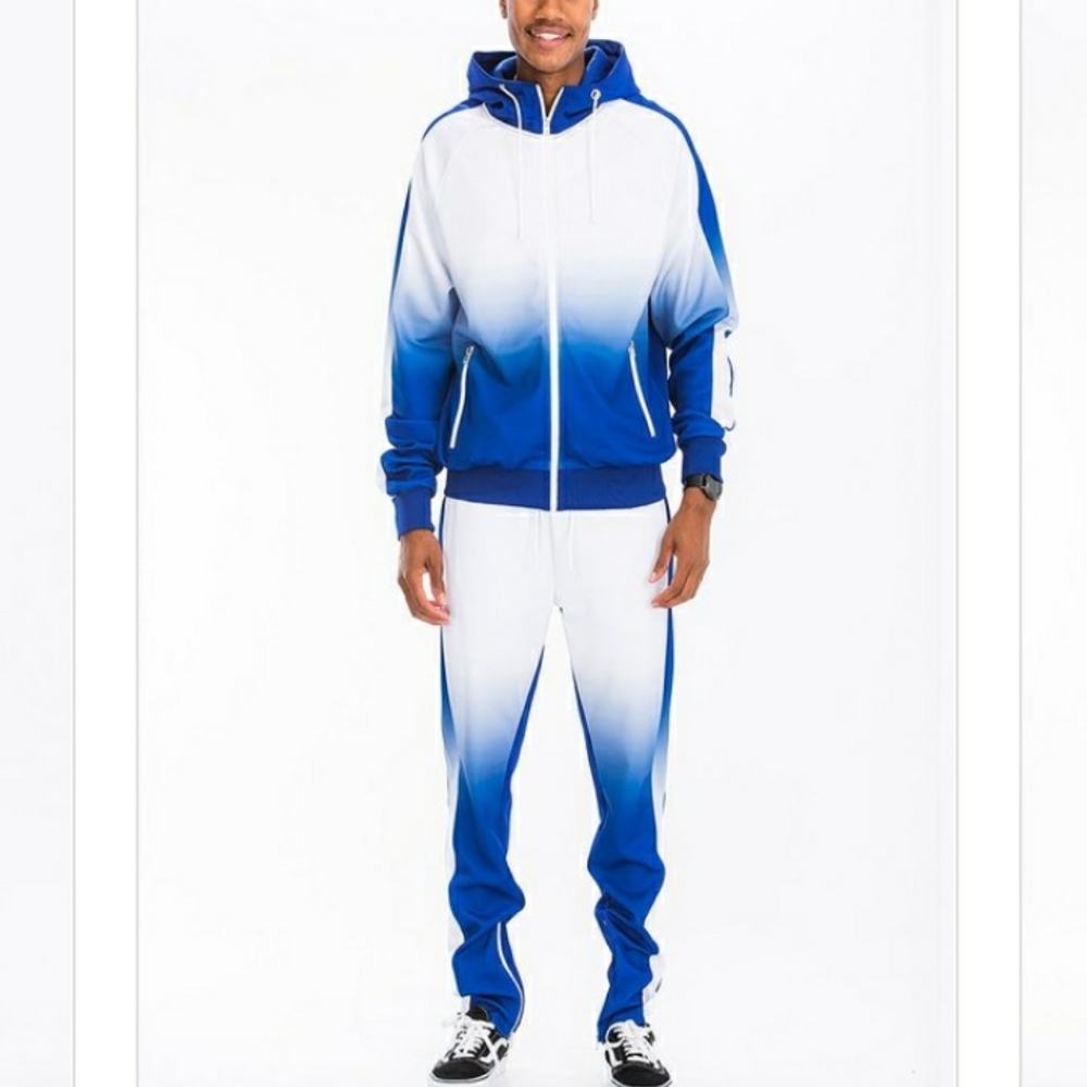 Blue/White Track Suit- Men's